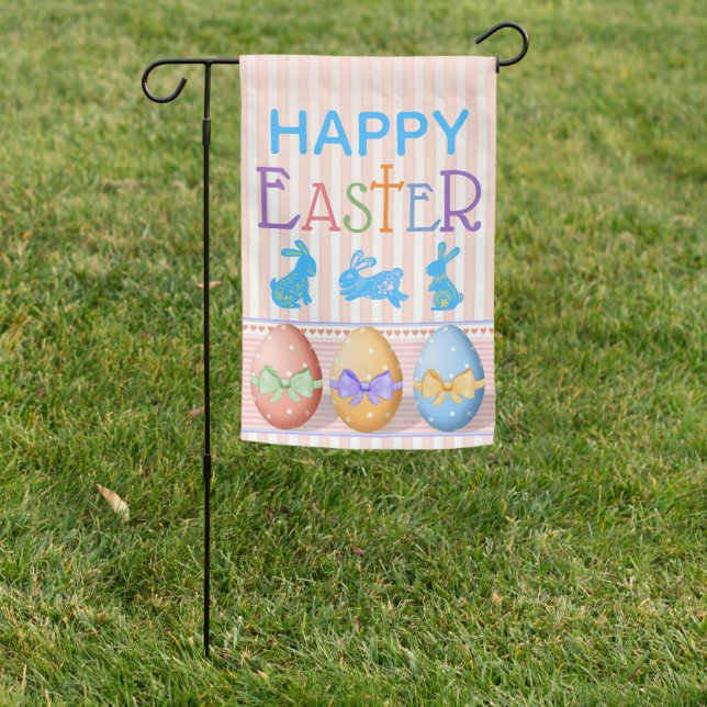 Happy Easter Bunny House Flag (In SItu)