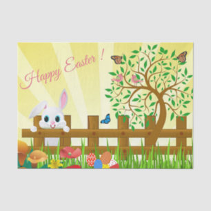 Happy Easter bunny illustration Tissue Paper