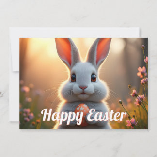 Happy Easter Bunny in the Magic of Spring