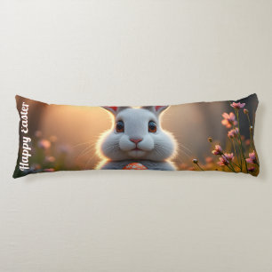 Happy Easter Bunny in the Magic of Spring Body Pillow