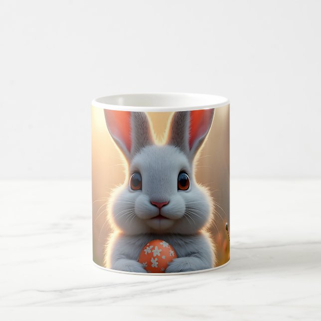 Happy Easter Bunny in the Magic of Spring Coffee Mug (Center)