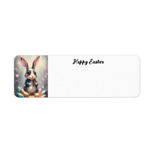 Happy Easter Bunny Label