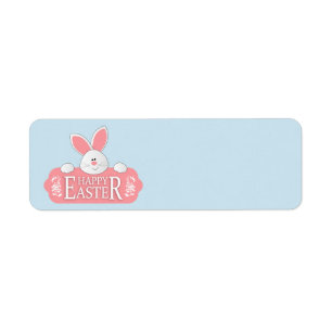 Happy Easter Bunny Label