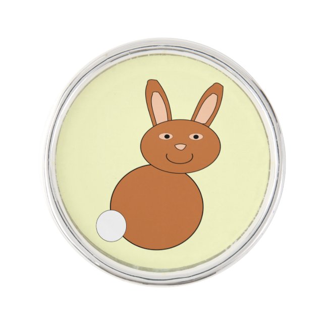 Happy Easter Bunny Lapel Pin (Front)