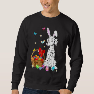 Happy Easter Bunny Llama Bringing Easter Egg Baske Sweatshirt