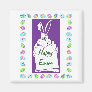 Happy Easter Bunny Magnet