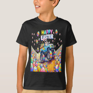 Happy Easter Bunny Monster Truck Eggs Boys Men T-Shirt