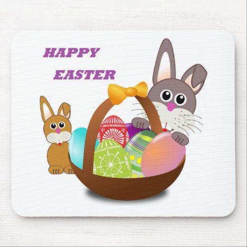 HAPPY EASTER BUNNY MOUSE PAD
