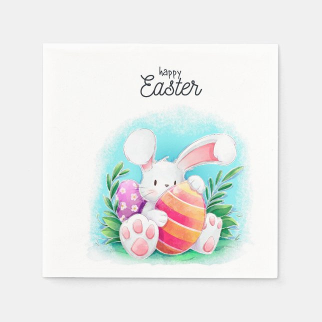Happy Easter Bunny Napkins (Front)