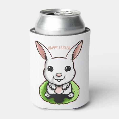 Happy Easter Bunny On Easter Can Cooler