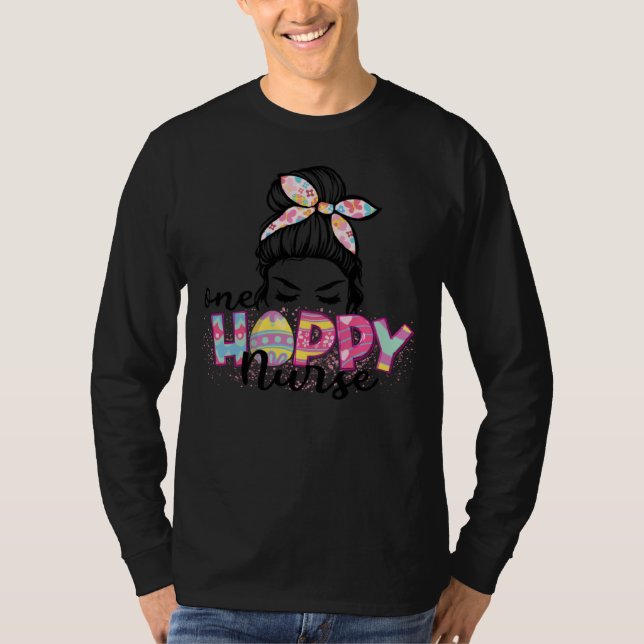 Happy Easter Bunny One Hoppy Nurse Men Women Easte T-Shirt (Front)