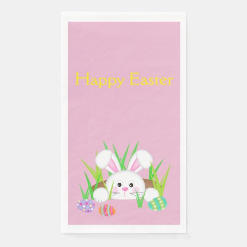 Happy Easter Bunny Paper Guest Towels