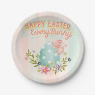 Happy Easter Bunny Paper Plates