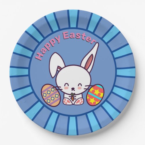 Happy Easter Bunny Paper Plates