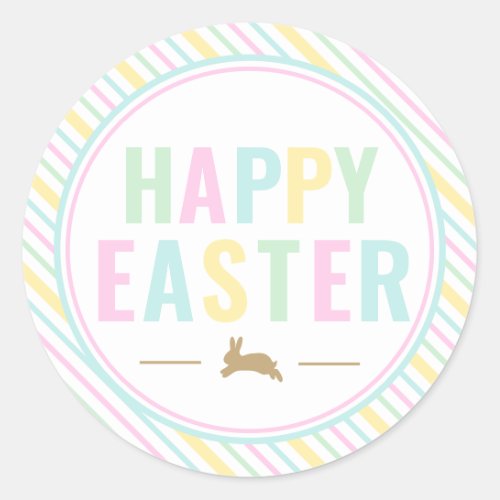 Happy Easter Bunny Pastel Sticker 