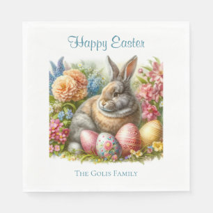 Happy Easter Bunny Personalized Napkins