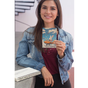 Happy Easter Bunny Pilot Airplane Invitation