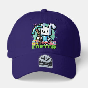 Happy Easter Bunny Pixel Game Gaming Gamer Boys Ki 47 Brand Hat