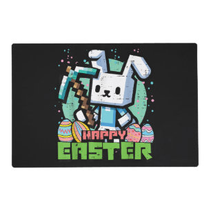 Happy Easter Bunny Pixel Game  Placemat