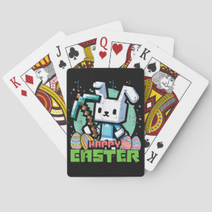 Happy Easter Bunny Pixel Game  Poker Cards