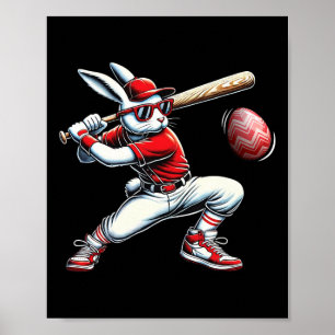 Happy Easter Bunny Playing Sell Easter Sport Kids  Poster