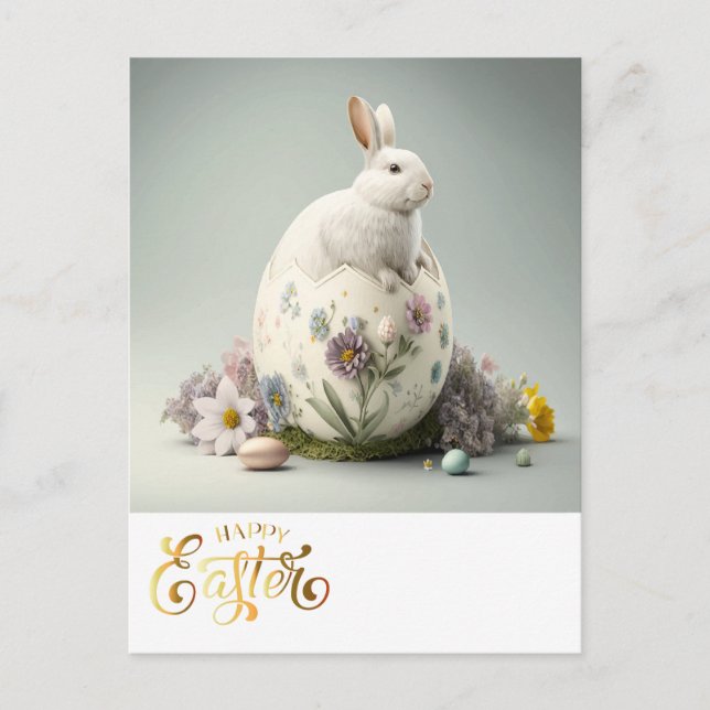 Happy Easter Bunny Postcard (Front)