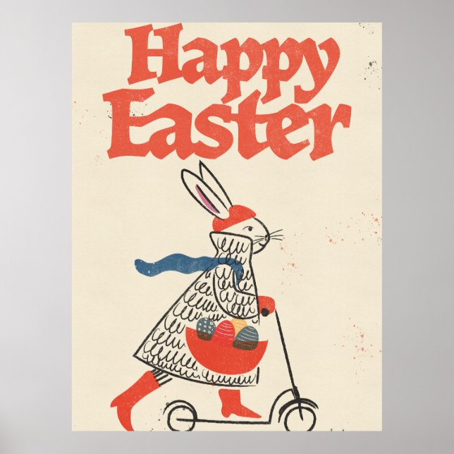 Happy Easter Bunny Poster (Front)