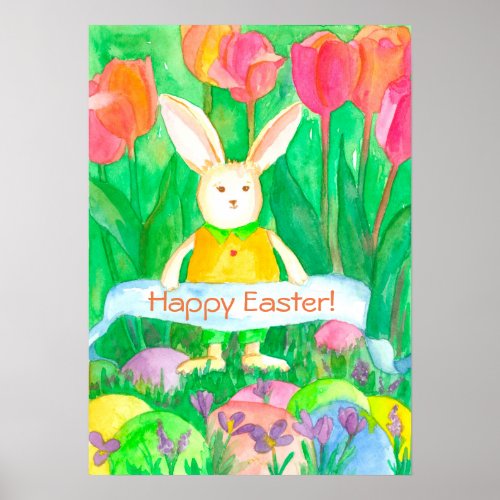 Happy Easter Bunny Poster