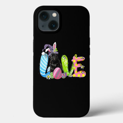 Happy Easter Bunny Pug Dog Egg Love Easter Day iPhone 13 Case