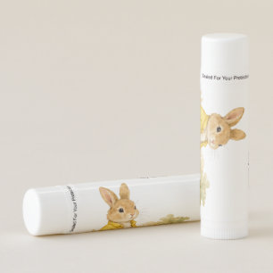 Happy Easter Bunny Rabbit Baby Shower Favor Lip Balm