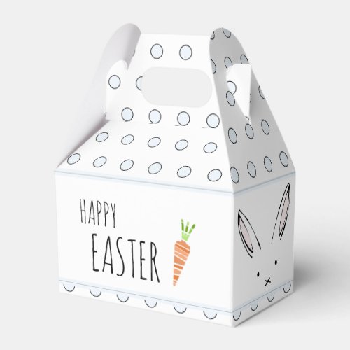 Happy Easter Bunny Rabbit Carrot Polka Dot Favor Boxes