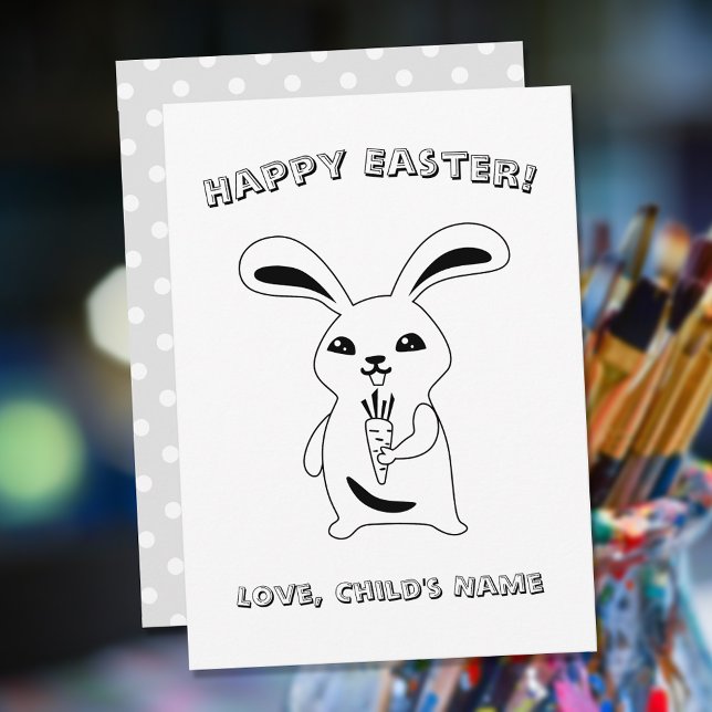 Happy Easter Bunny Rabbit Coloring Page (Creator Uploaded)