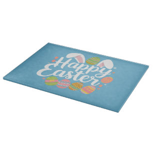 Happy Easter Bunny Rabbit Egg Holiday Cutting Board
