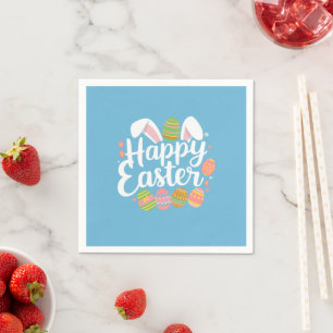 Happy Easter Bunny Rabbit Egg Holiday Napkins