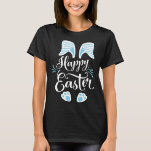 Happy Easter Bunny Rabbit Face Easter Day Men Boys T-Shirt