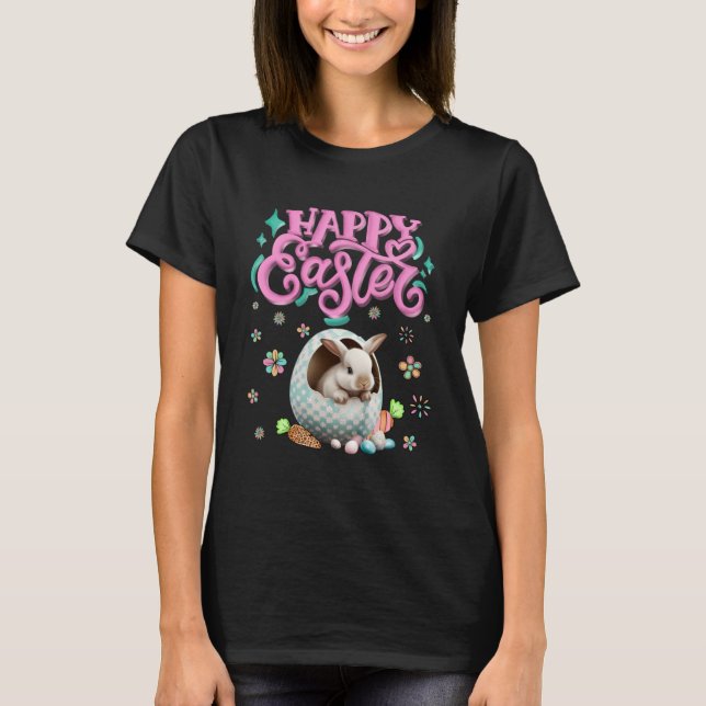 Happy Easter Bunny Rabbit Face  Easter Day Women G T-Shirt (Front)