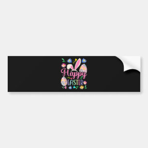 Happy Easter Bunny Rabbit Face Funny Bumper Sticker