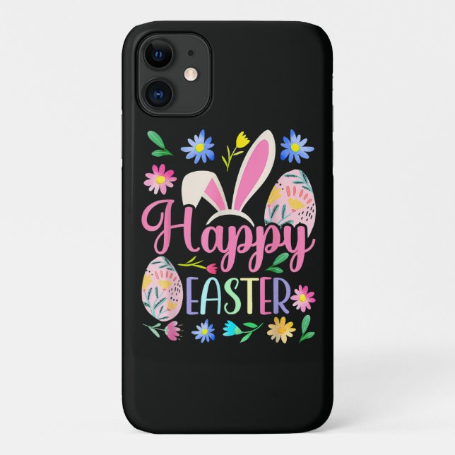 Happy Easter Bunny Rabbit Face Funny Case-Mate iPhone Case (Back)