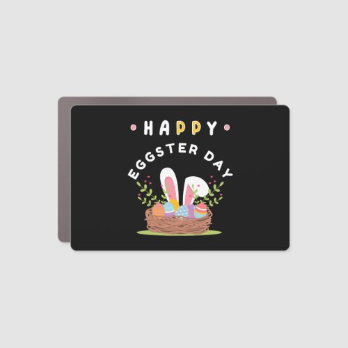 Happy Easter Bunny Rabbit Face Funny Easter Day   Car Magnet
