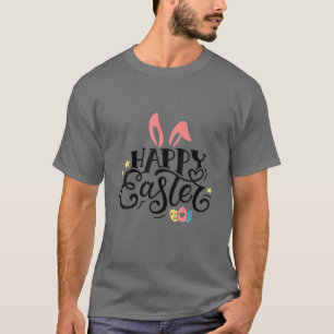Happy Easter Bunny Rabbit Face Funny Easter Day T-Shirt