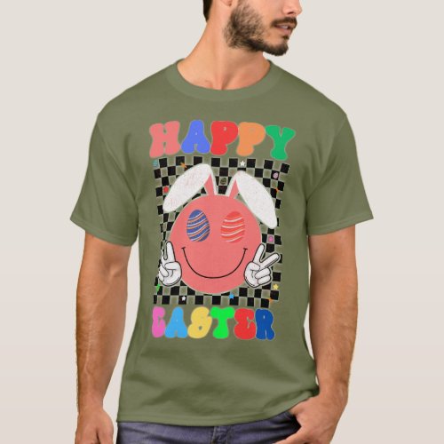 Happy Easter Bunny Rabbit Face Funny Easter Day  T_Shirt