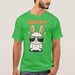 happy easter bunny rabbit face funny easter day wo T-Shirt