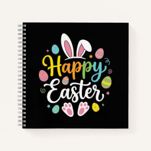 Happy Easter Bunny Rabbit Funny Easter Day Women Notebook
