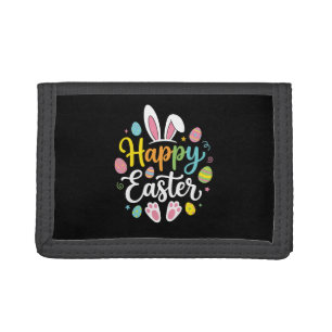 Happy Easter Bunny Rabbit Funny Easter Day Women  Trifold Wallet