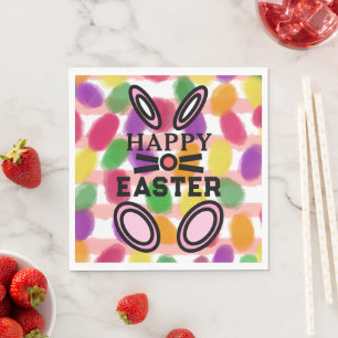 Happy Easter Bunny Rabbit Jelly Eggs Napkins