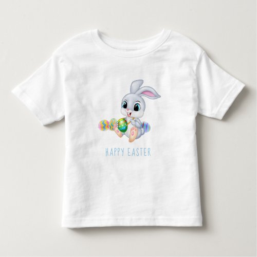 Happy Easter Bunny Rabbit Painting Eggs  Holidays Toddler T_shirt