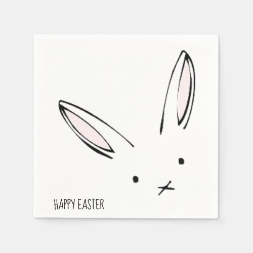 Happy Easter Bunny Rabbit Party Napkins