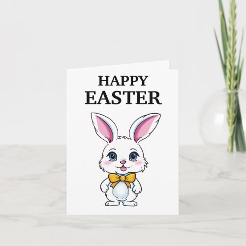 Happy Easter Bunny Rabbit Personalized  Card