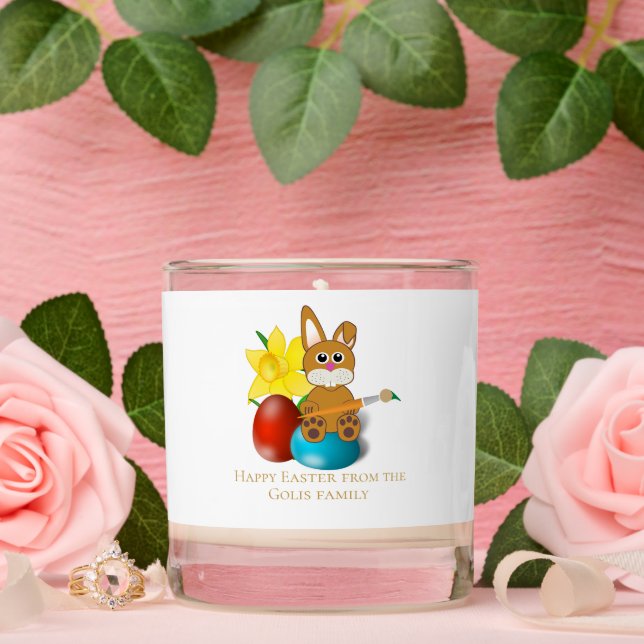 Happy Easter Bunny Rabbit Scented Jar Candle (Wedding)