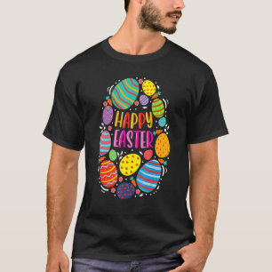 Happy Easter Bunny Rabbit Trio Women Girls Cute Ea T-Shirt